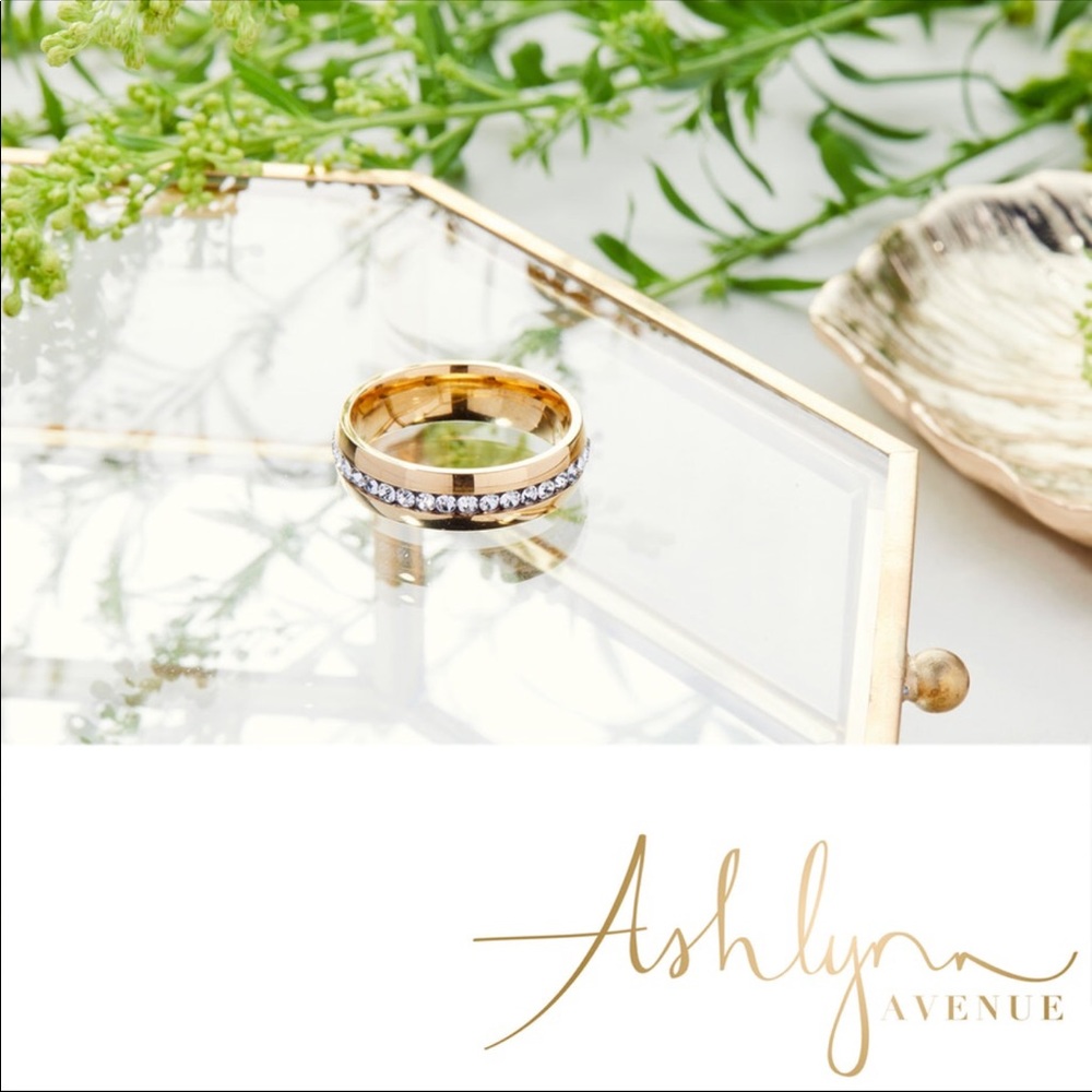 AshlynnAvenue 18K GoldPlated Ring w/Pavé Gemstones